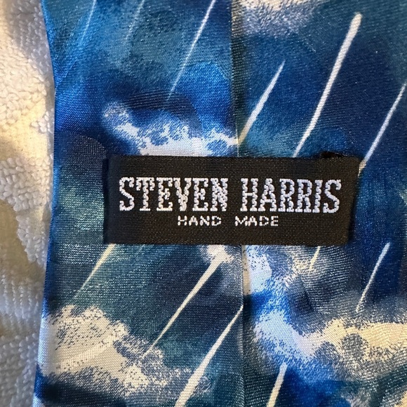 Mens Blue and Brown Nautical Tie‎ - Picture 4 of 7